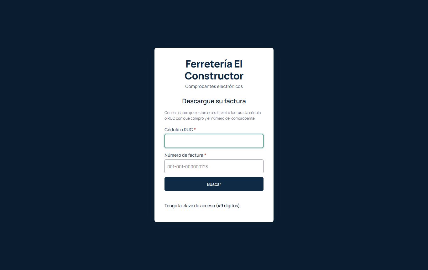 Consulta del comprobante en el sistema del negocio